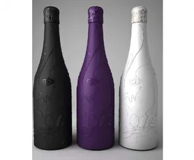 Wine and spirits bottles with shrink sleeve labels
