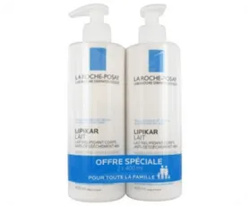La Roche-Posay Lipikar Lait body lotion duo with sleeve label