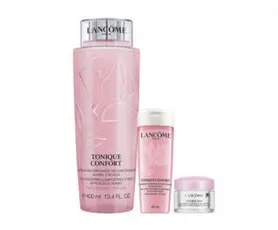 Lancôme Tonique Confort pink lotion 3-pack with sleeve labels