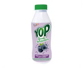 YOP Yoplait blueberry yogurt drink bottle with sleeve label