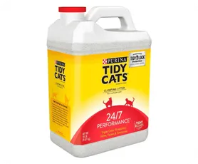 Purina Tidy Cats cat litter jug with sleeve label