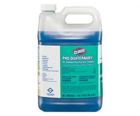 Clorox Pro Quaternary disinfectant gallon jug with sleeve label